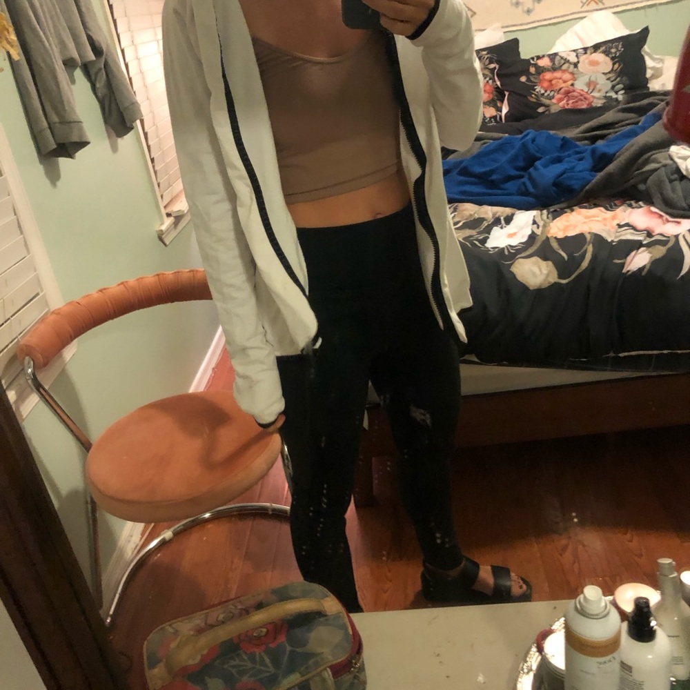 VS PINK asymmetrical zip up hoodie